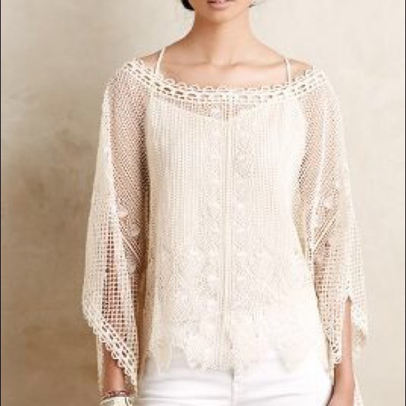 Anthropologie crochet poncho - Picture 2 of 4